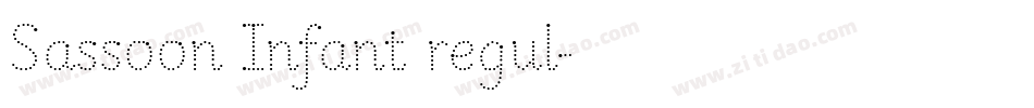 Sassoon Infant regul字体转换